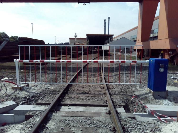 Slagboom met schaarhek